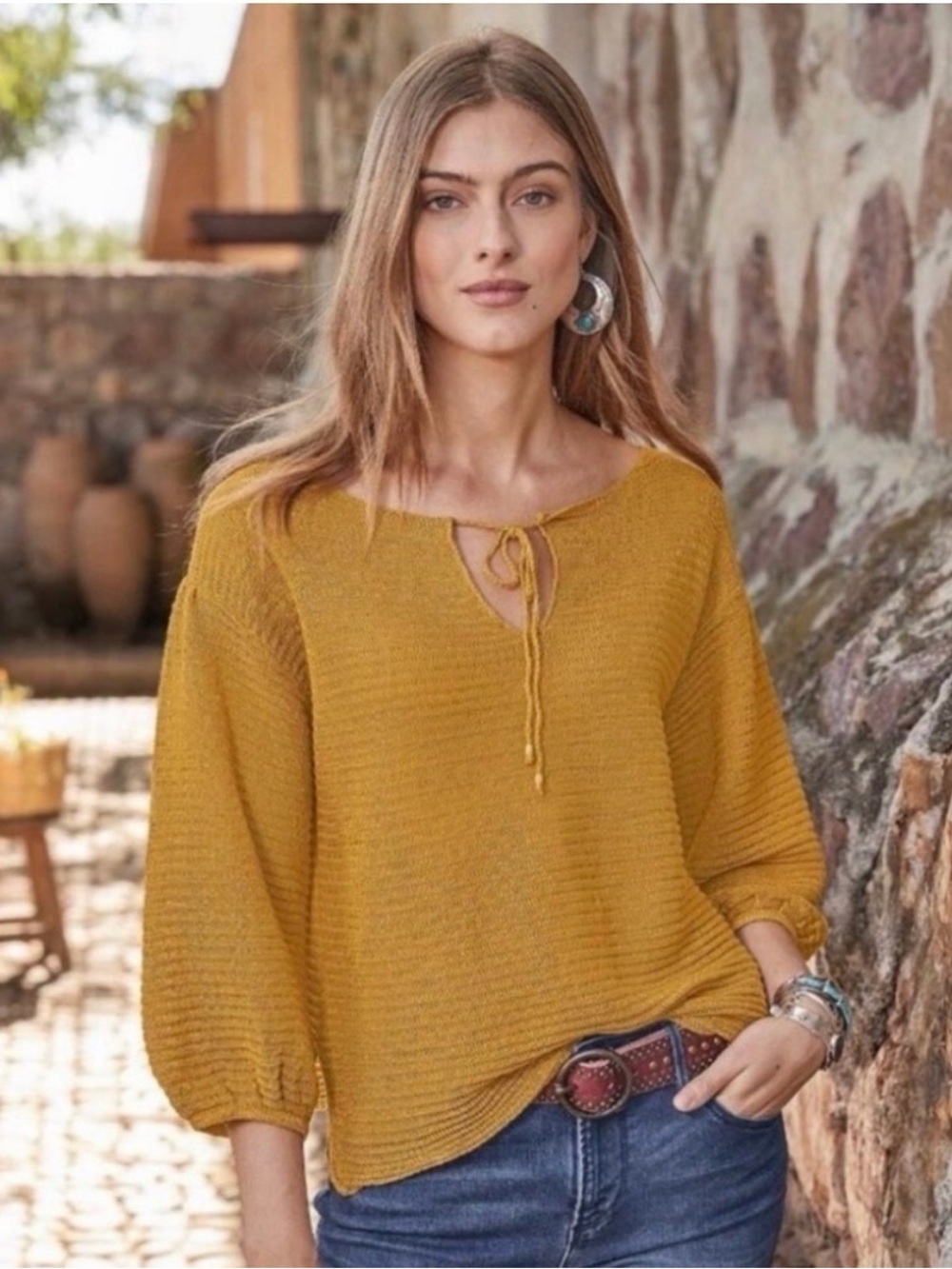 Sundance Gold Crew Neck Sweater